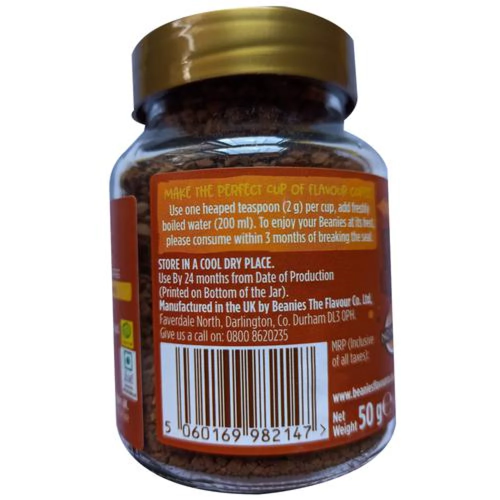 Beanies Flavour Instant Coffee - Chocolate Orange, 50 g Bottle-2.webp